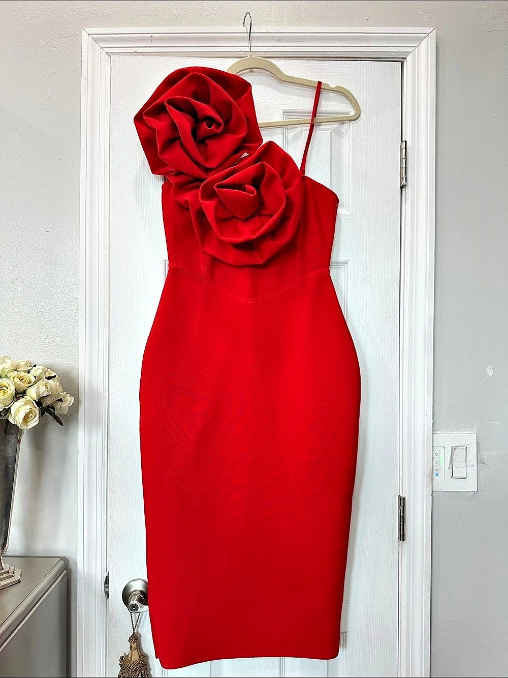 Make a statement with this Midi Dress in Red